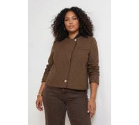 Trendyol Curve Damen Braun Kariert Lang Regular Fit Große Größen Blazer