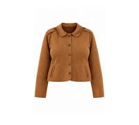 Trendyol Curve Damen Dunkelblau Einfarbig Lang, Regular Fit Große Größen Blazer