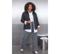 Trendyol Curve Damen Grau Einfarbig Lang Regular Fit Große Größen Blazer
