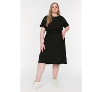 Trendyol Curve Damen Schwarz Einfarbig Kurz / Mini Kurz Business A-Linie Große Größen Kleid