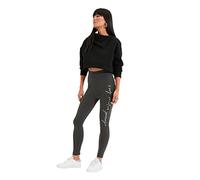 Trendyol Damen Anthracite Printed And Black Flat 2 Package Package Knitted Tights Leggings, Multi Color, M EU