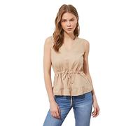 Trendyol Damen Beige V-Neck Taille gewebt