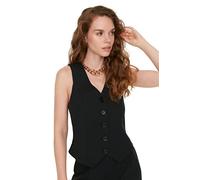TRENDYOL Damen Buttoned Vest Sweater, Schwarz, 34 EU
