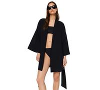 Trendyol Damen Caftan - Schwarz - Regular Fit Kimono, 34