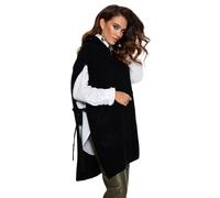 TRENDYOL Damen Capuchon vlechtpatroon regular trui vest Sweater, Schwarz, 36 EU