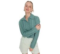 TRENDYOL Damen Cardigan, Mint, Einheitsgröße EU