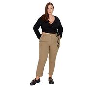 TRENDYOL Damen Carrot Pants Plus Size Pants Hose, Grün, 40 Große Größen EU