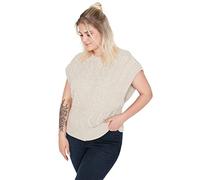 TRENDYOL Damen Crew Neck Plain Relaxed Plus Size Sweater, Stone, 3XL EU
