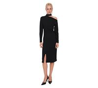 TRENDYOL Damen Cut Out Detailed Wick Knitting Dress Kleid, Schwarz, XS EU