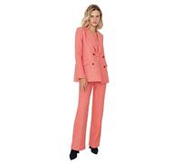 TRENDYOL Damen^Damen Regular Standard Plaid Webstoff Blazer Coat, Rot, 40