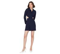 Trendyol Damen Detailed Dress of The Red Collar Kleid, Navy Blue, 34