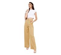 TRENDYOL Damen Draped Pleated Ample Trousers Pants, Beige, 38 EU