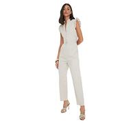 Trendyol Damen Einfarbig Gewebter Jumpsuit Overalls, Beige, 36
