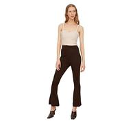 Trendyol Damen Flare-hose Pants, Brown, S EU