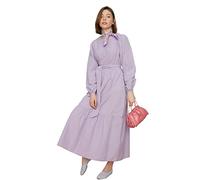 Trendyol Damen Frauen Design Maxi Skater Regular Woven Modest Kleid, Flieder, 40