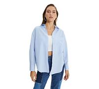 TRENDYOL Damen Freundhemd Shirt, Blau, 38 EU