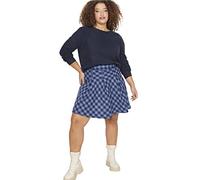 Trendyol Damen Große Größen Mini A-Linie Plisseerock Webstoff Große Größen in Rock, Mehrfarbig, 44