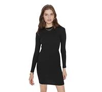 TRENDYOL Damen Half-troat gebreide jurk Dress, Schwarz, M EU