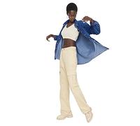 Trendyol Damen Herren Hoher Bund Weites Bein Der 90er Jeans, Beige, 40 EU