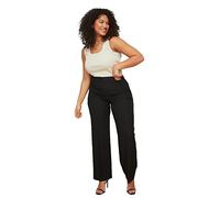 TRENDYOL Damen High Waist Nerve Seams Spanish Sleeves Woven Trousers Pants, Schwarz, 46 EU