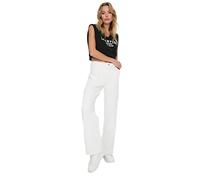 TRENDYOL Damen High Waist Wide Leg Jeans, Weiß, 34 EU