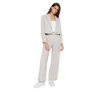 TRENDYOL Damen Hose mit hoher Taille und weitem Bein, Stone, 42