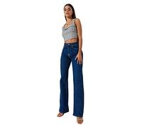 TRENDYOL Damen Jeans Damen Gerade Weites Bein Hohe Taille Jeans