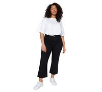 TRENDYOL Damen Jeans, Hohe Taille, Weites Bein, Übergröße Hose