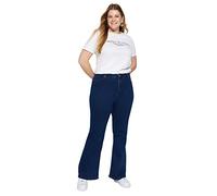 TRENDYOL Damen Jeans, Übergröße, Hohe Taille, Ausgestelltes Bein Hose