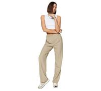 TRENDYOL Damen Limited Edition Mink Straight/Straight Cut Pleated Woven Trousers Twoaw23pl00401 Pants, Mink, 38 EU