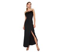 Trendyol Damen Maxi-Abendkleid figurbetont, gewebt, Schwarz, 34