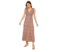 Trendyol Damen Maxi-Strickkleid in A-Linie, Normale Passform Kleid, Mehrfarbig, X-Large