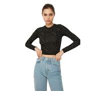 TRENDYOL Damen Meeräsche Crop Gestrickte Bluse Blouse (1er Pack)