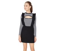 Trendyol Damen Midi Bodycon Slim Dress Kleid, Schwarz, EU 36