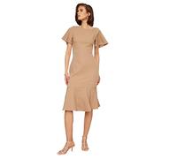 Trendyol Damen Midi Casual Dress, Mink, 34 EU
