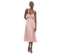 TRENDYOL Damen Midi-kleid in A-linie Kleid, Altrosa, 38 EU