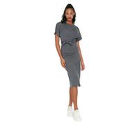 TRENDYOL Damen Midi-kleid in A-linie Kleid, Anthrazit, XS EU