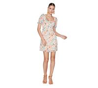 Trendyol Damen Mini A-Linie Regular Woven Kleid, Natur, 40