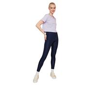 Trendyol Damen Navy Blue Bright Disco Knitted Tights Leggings, Navy, L EU