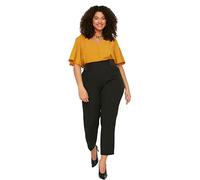 Trendyol Damen Normal Waist Carrot Plus Size Pants, Schwarz, 44 EU