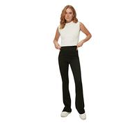 TRENDYOL Damen Normal Waist Flare Pants Pants Black Pants, Schwarz, 40