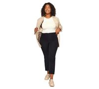 TRENDYOL Damen Plus Size High Waist Cigarette Pants Plus Size Pants Hose Täglich, Schwarz, 44