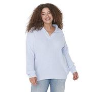 Trendyol Damen Pullover mit Rollkragen, einfarbig, regulär, Übergröße Sweatshirt, violett, X-Large Plus
