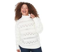 TRENDYOL Damen Pullover mit Rundhalsausschnitt, Einfarbig, Entspannt, Übergröße Sweatshirt