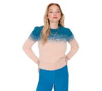 TRENDYOL Damen Pullover Mit Rundhalsausschnitt Und Farbverlauf Sweatshirt, Öl, S EU