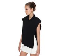 TRENDYOL Damen Red Collar Knitwear Sweater, Schwarz, L EU