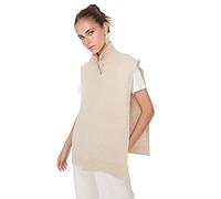 TRENDYOL Damen Red Collar Knitwear Sweater, Stone, L EU