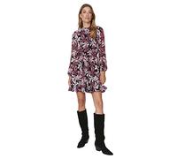 Trendyol Damen Regular A-Linie Stehkragen Webstoff Kleid, Schwarz, 42