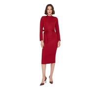 Trendyol Damen Regular Bodycon Stehkragen Webstoff Kleid, Bordeaux, 40