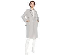 TRENDYOL Damen Regular Parkas Plain Webstoff Trenchcoat Coat, Grau, 36